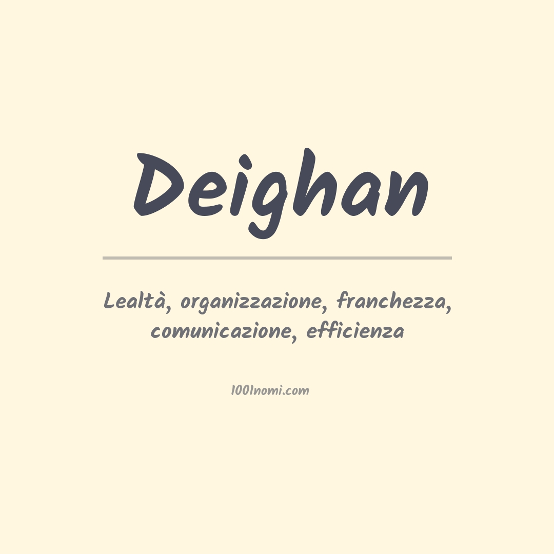 Significato del nome Deighan