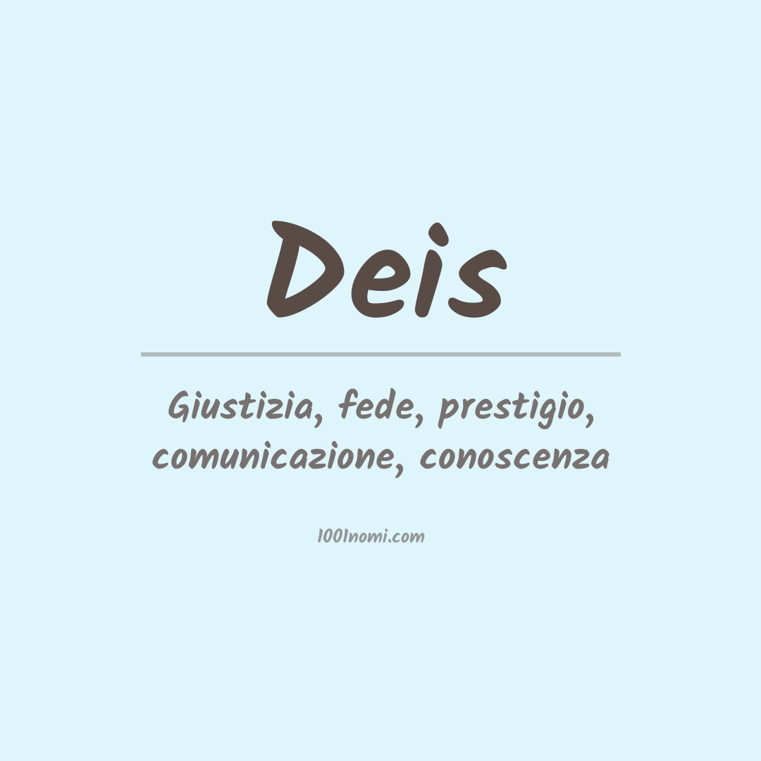 Significato del nome Deis