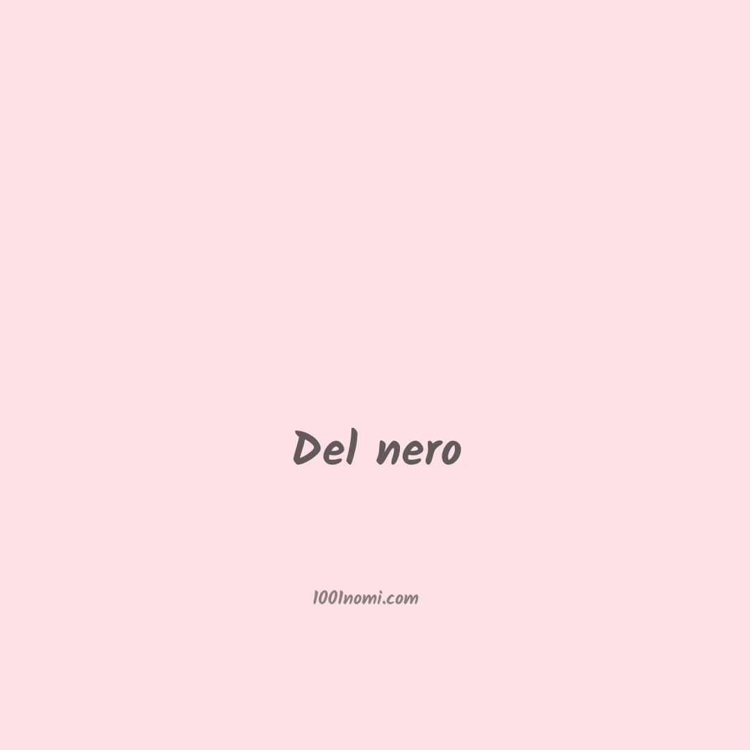 Del nero in cinese Del nero in cinese