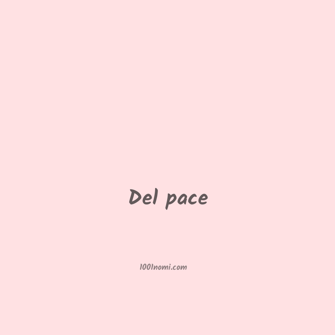 Del pace in cinese