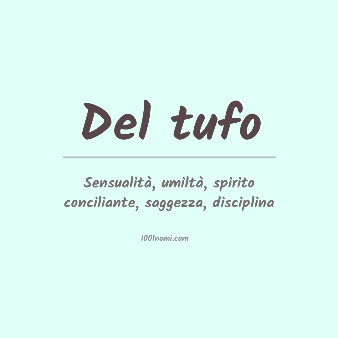 Significato del nome Del tufo