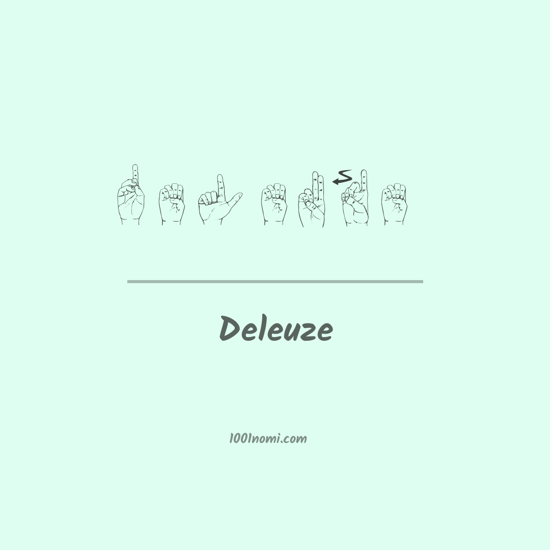 Deleuze nella lingua dei segni