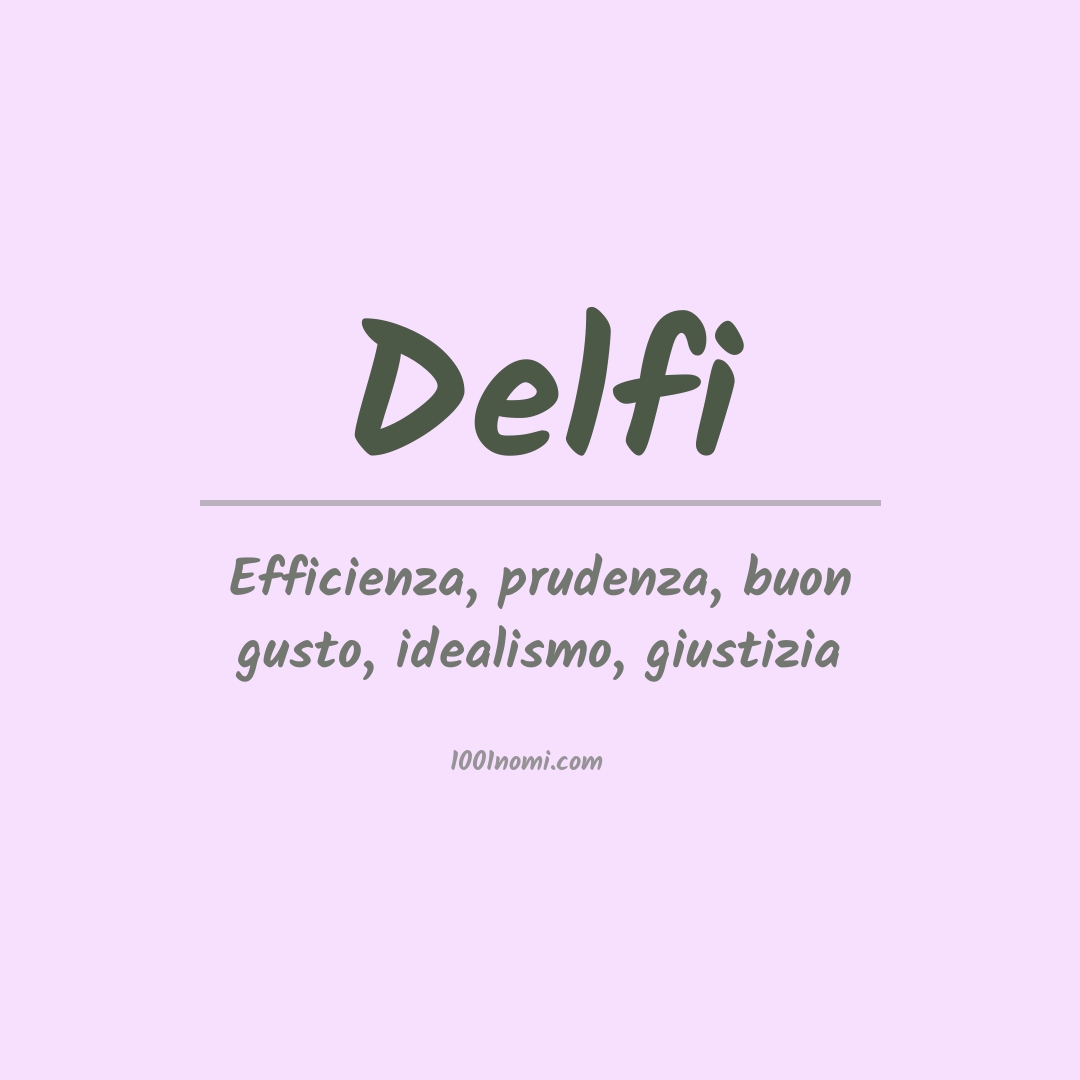 Significato del nome Delfi