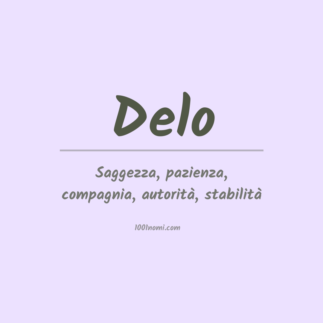 Significato del nome Delo