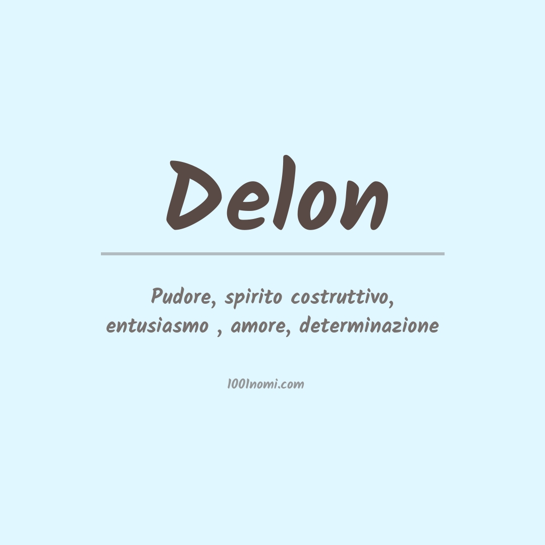 Significato del nome Delon