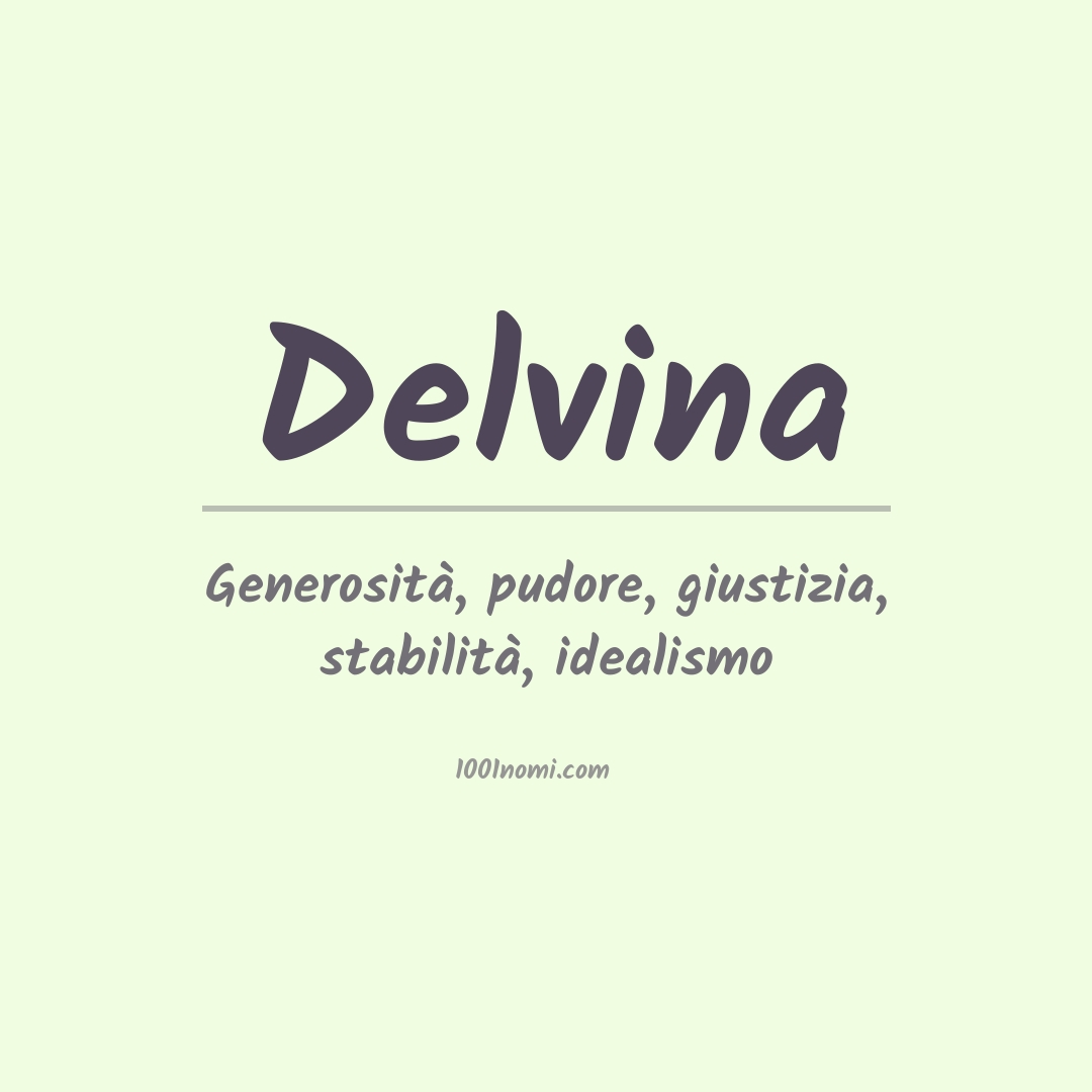 Significato del nome Delvina