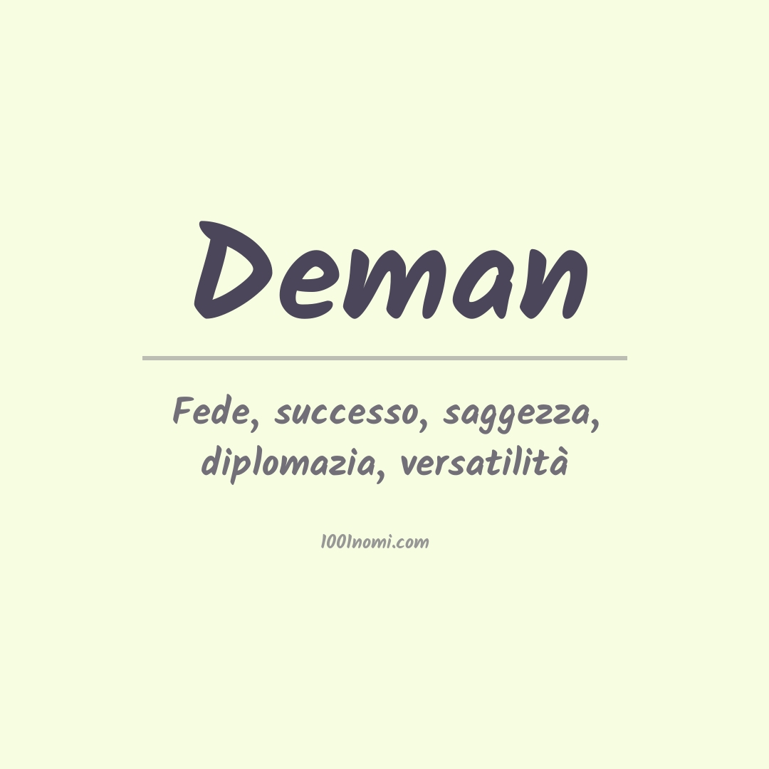 Significato del nome Deman