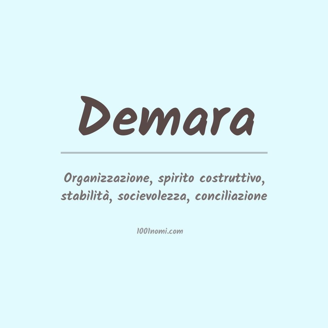 Significato del nome Demara