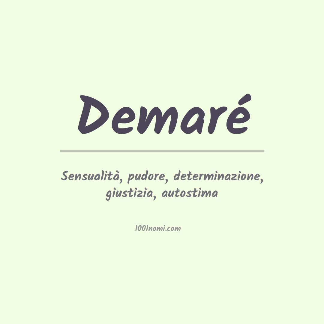 Significato del nome Demaré