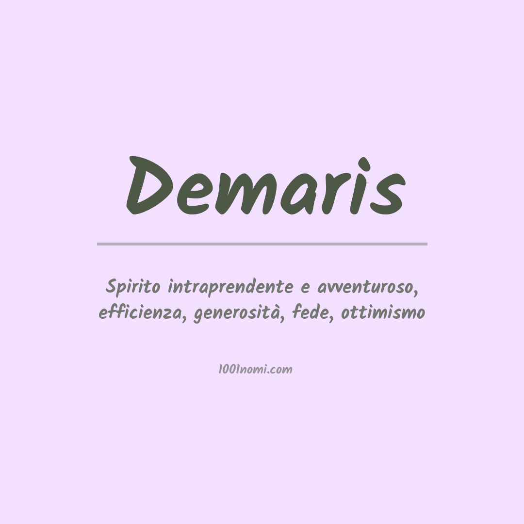 Significato del nome Demaris