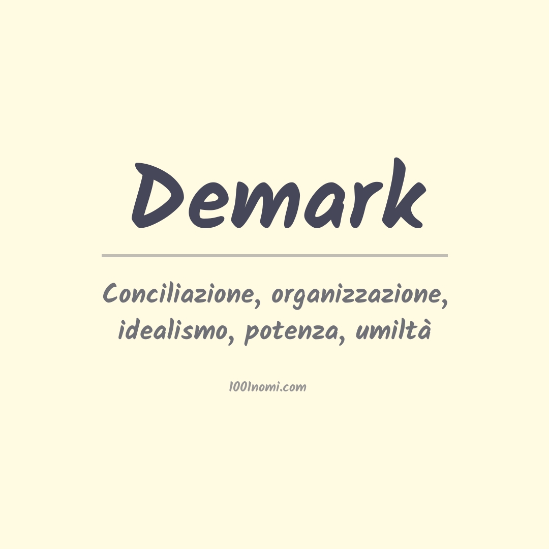 Significato del nome Demark