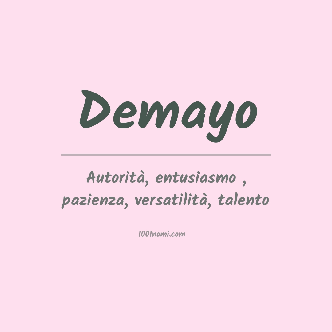 Significato del nome Demayo