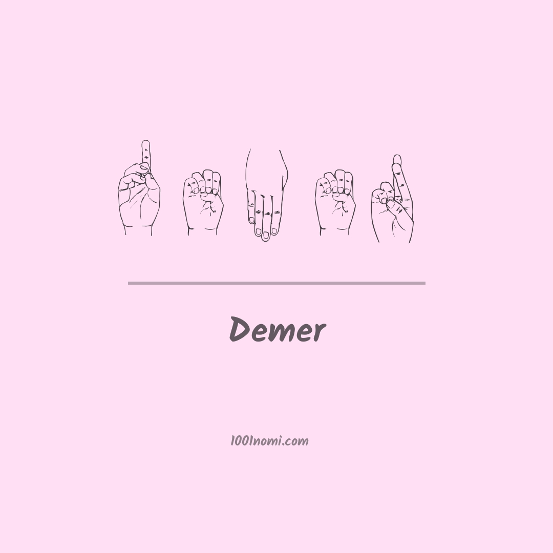 Demer nella lingua dei segni