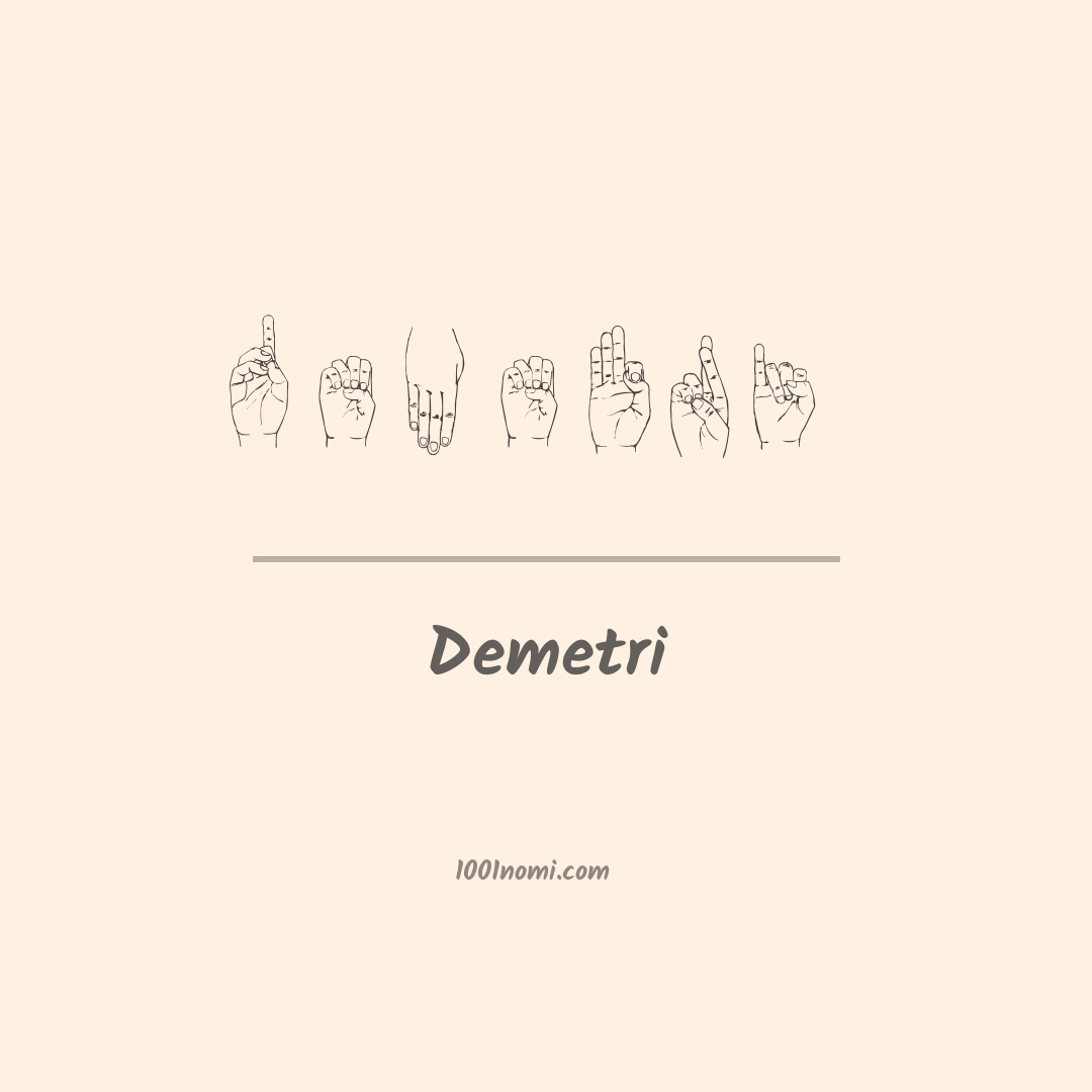 Demetri nella lingua dei segni