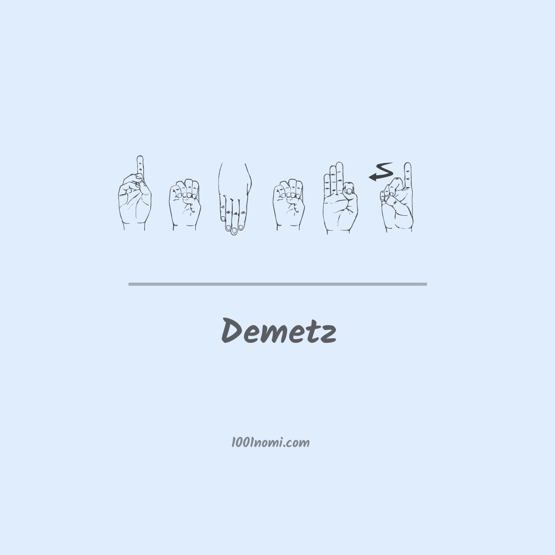Demetz nella lingua dei segni