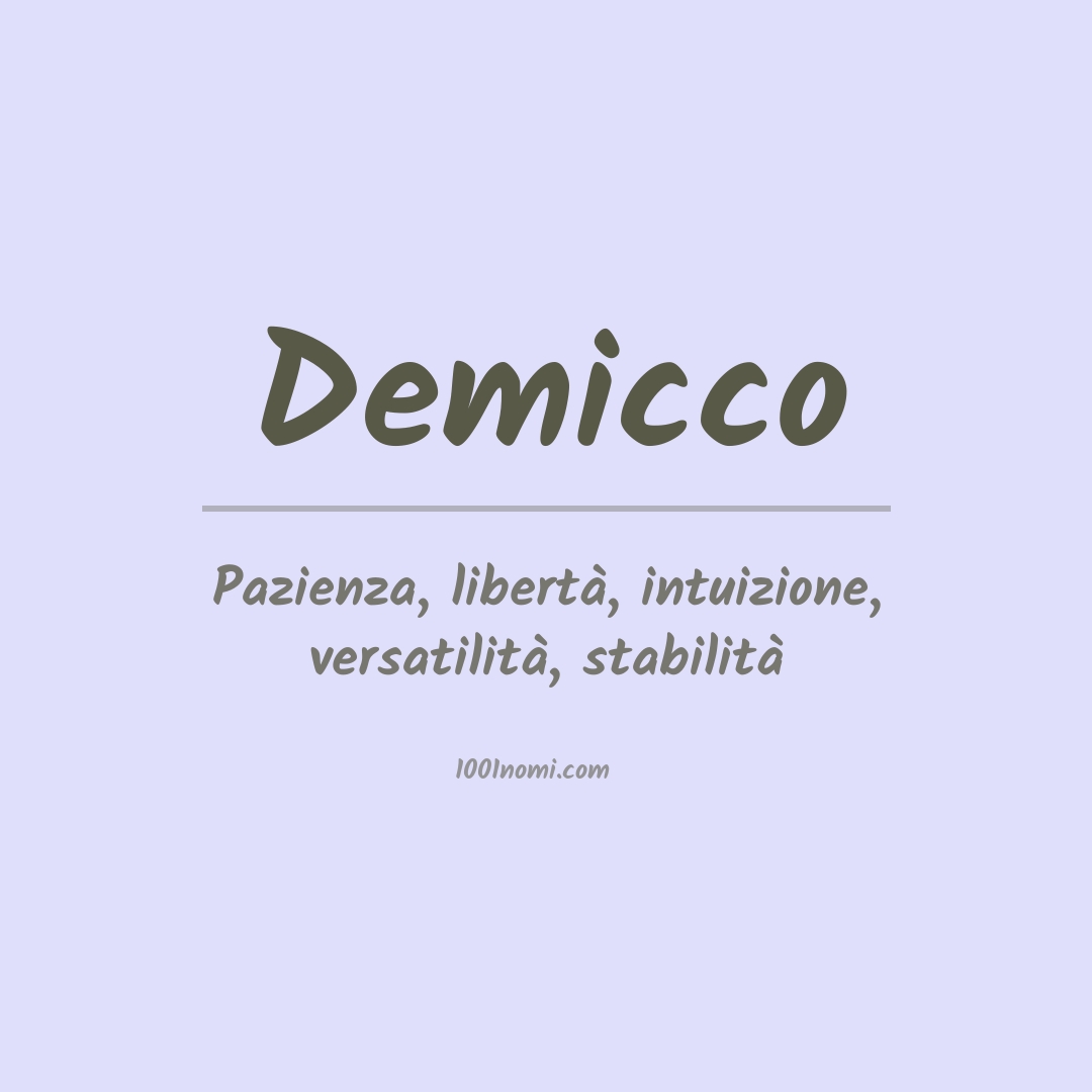 Significato del nome Demicco