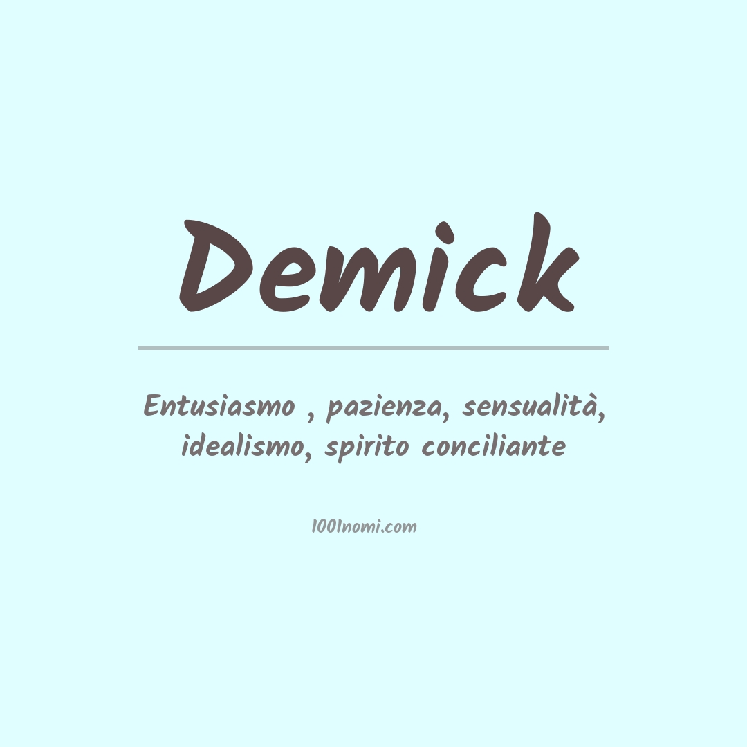 Significato del nome Demick