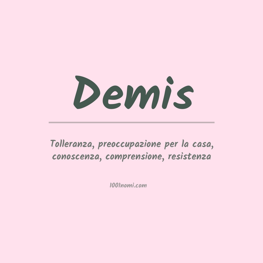 Significato del nome Demis Significato del nome Demis