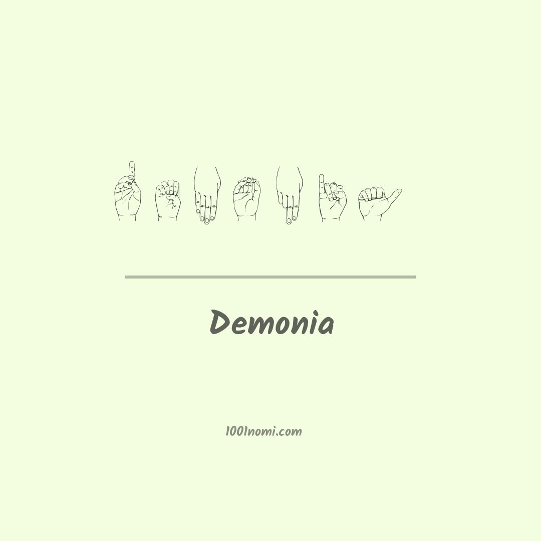 Demonia nella lingua dei segni