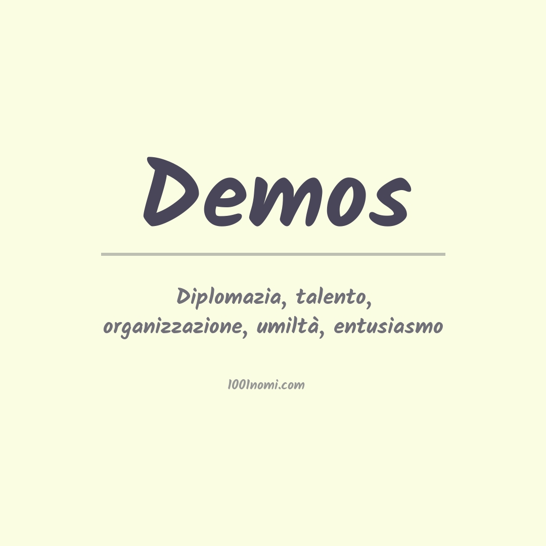 Significato del nome Demos