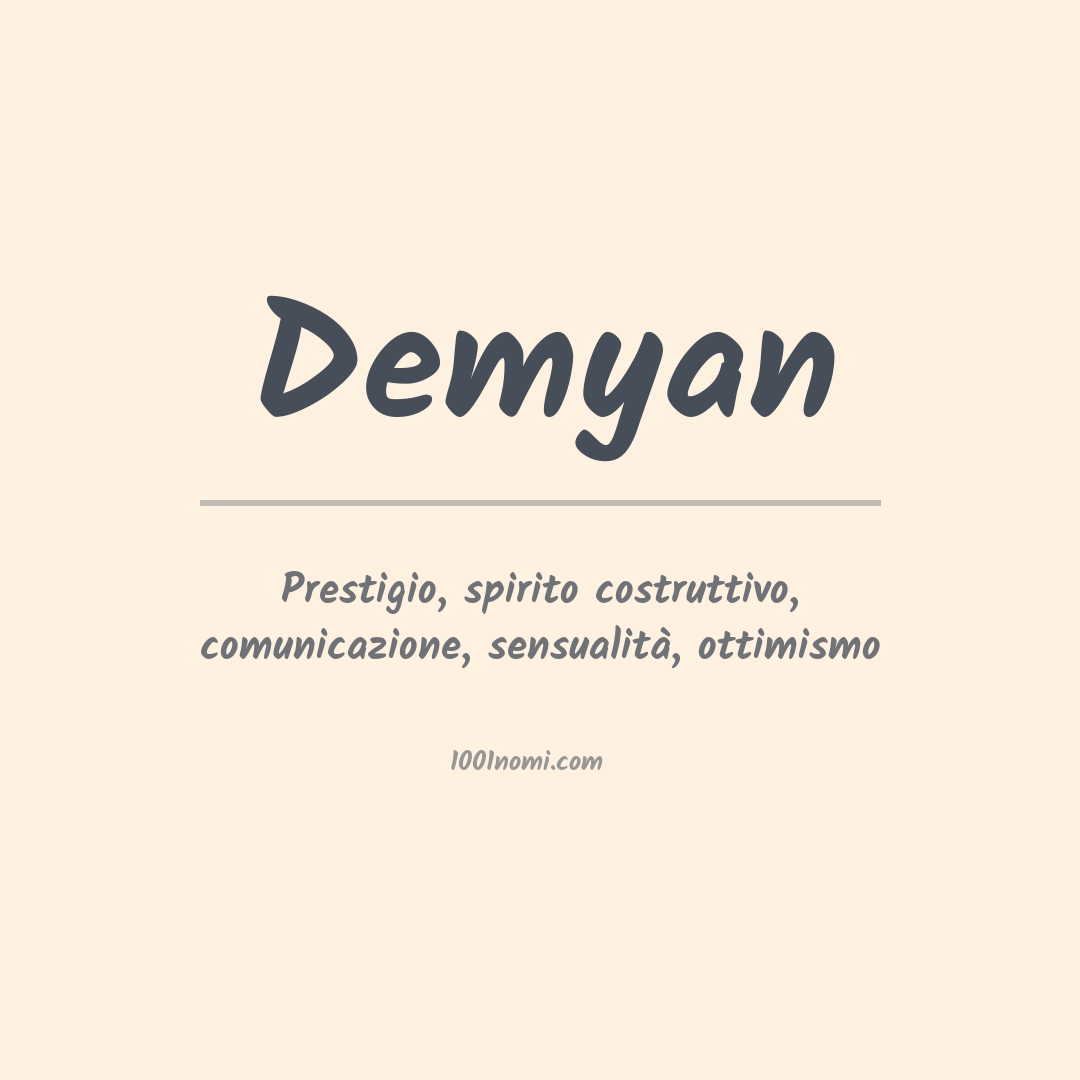 Significato del nome Demyan