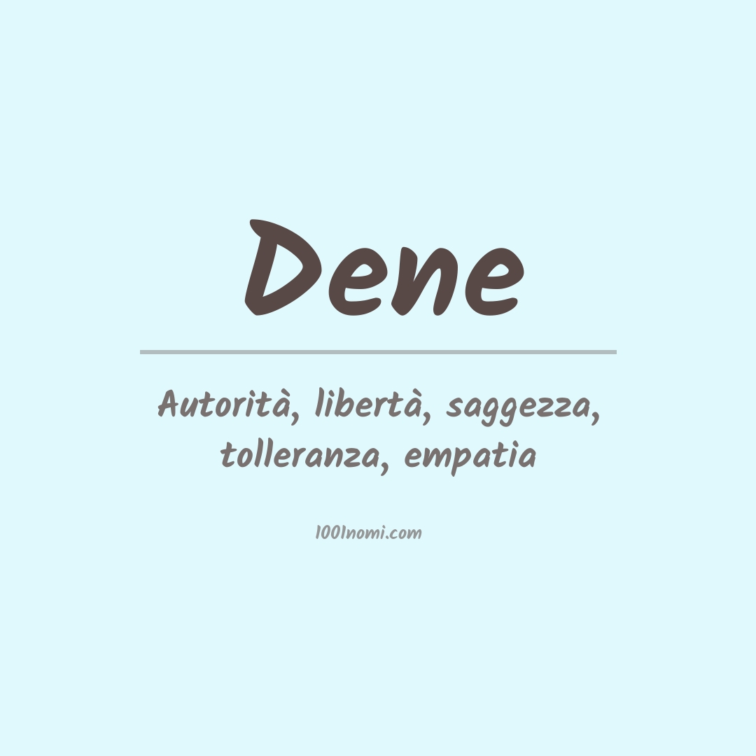 Significato del nome Dene