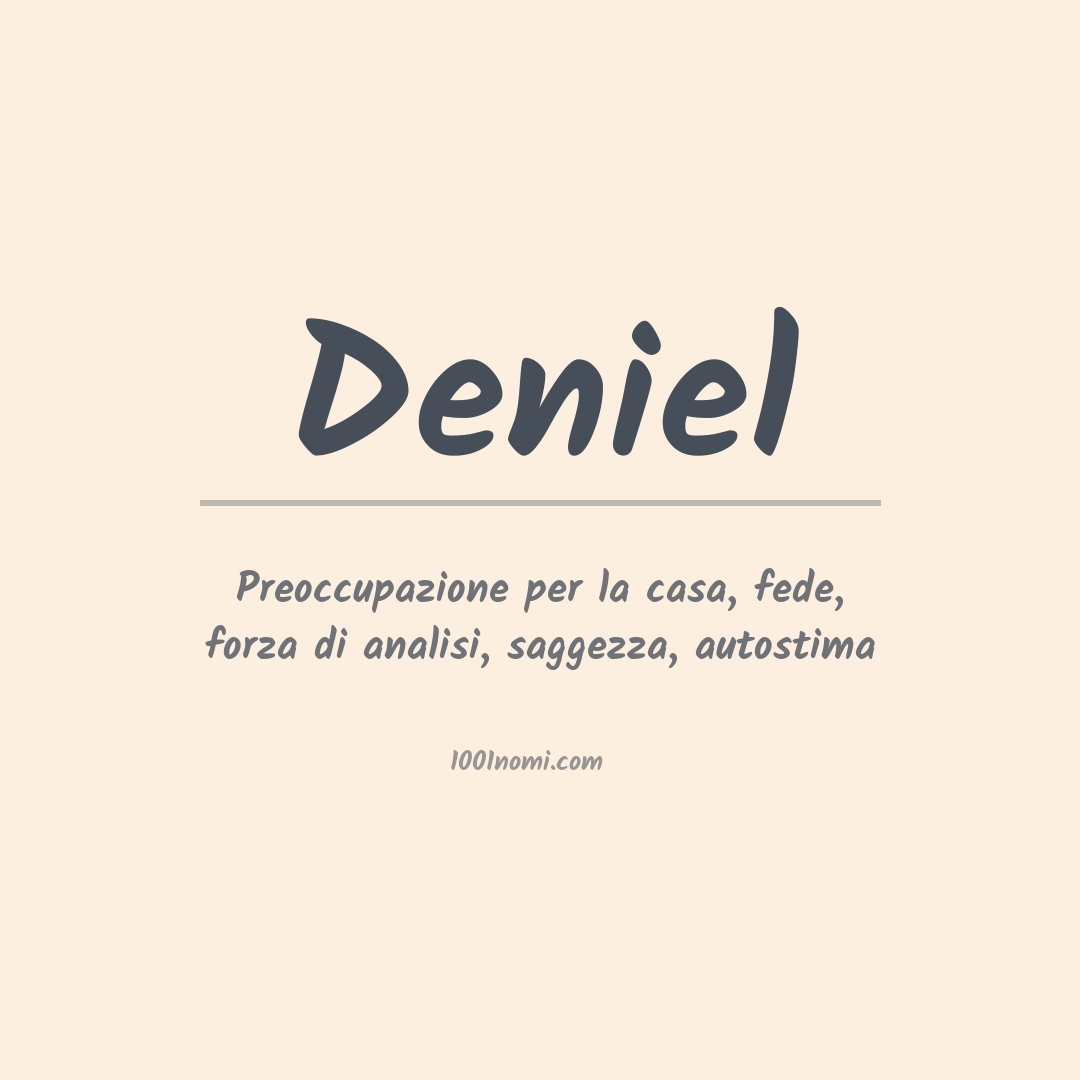Significato del nome Deniel