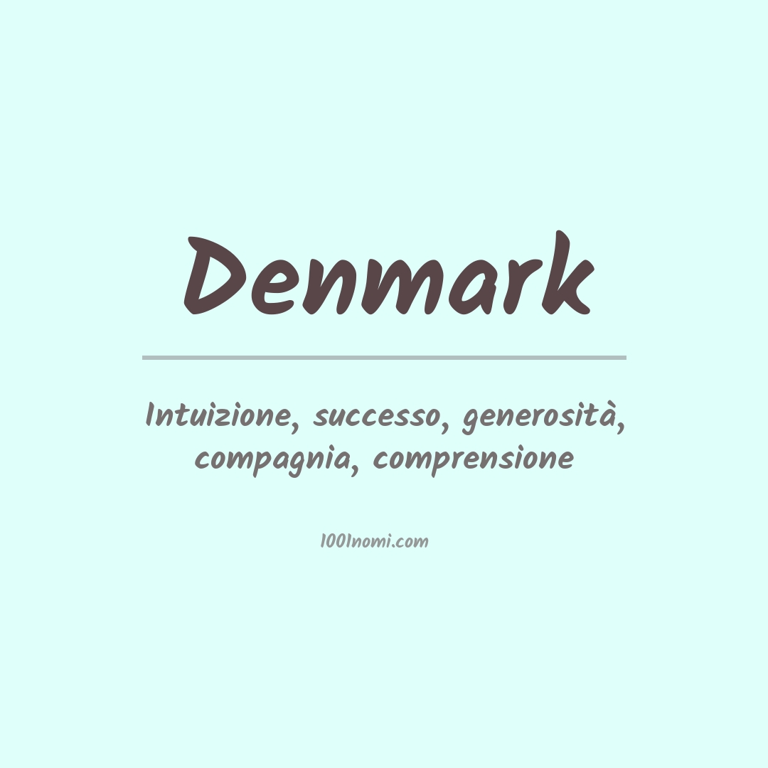 Significato del nome Denmark