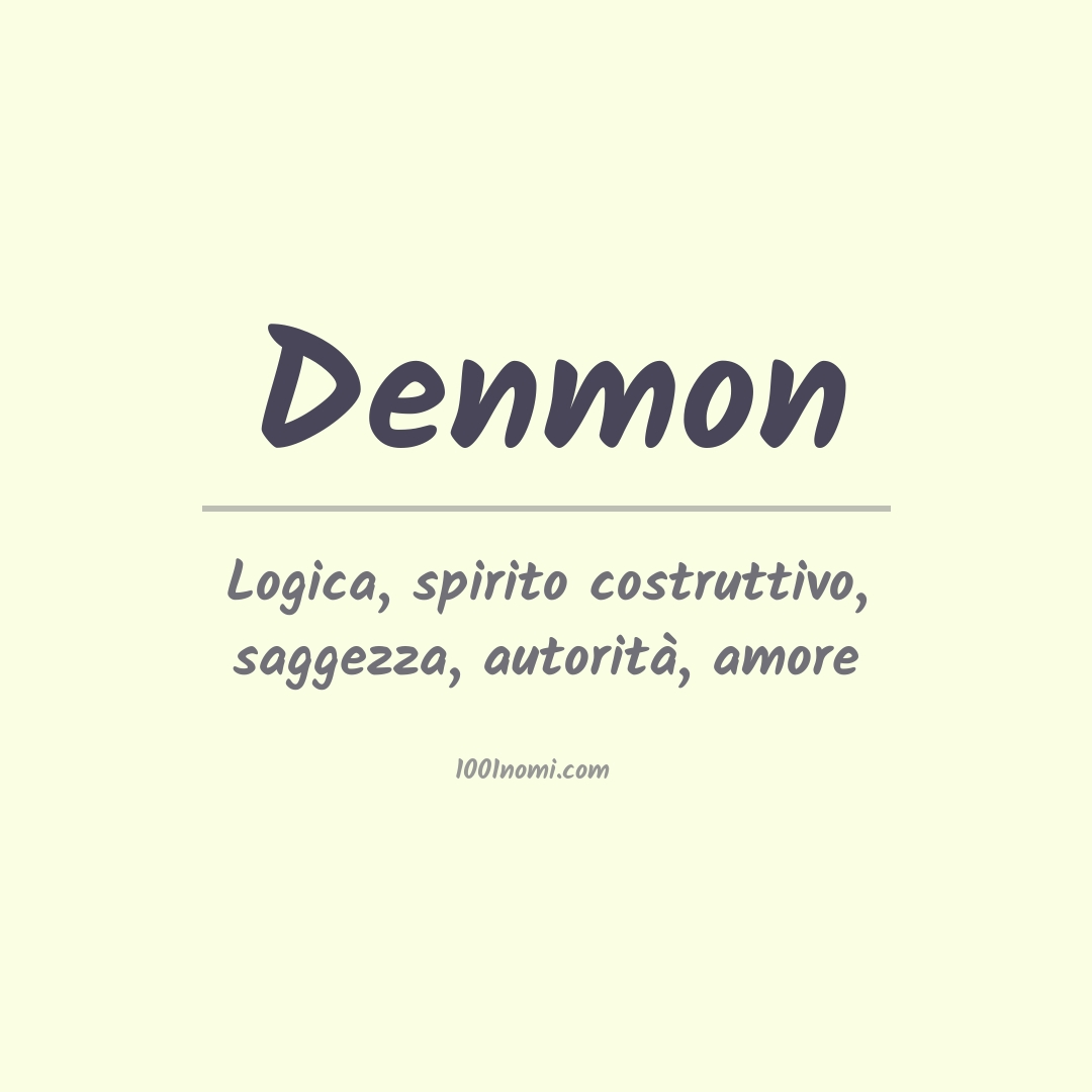 Significato del nome Denmon