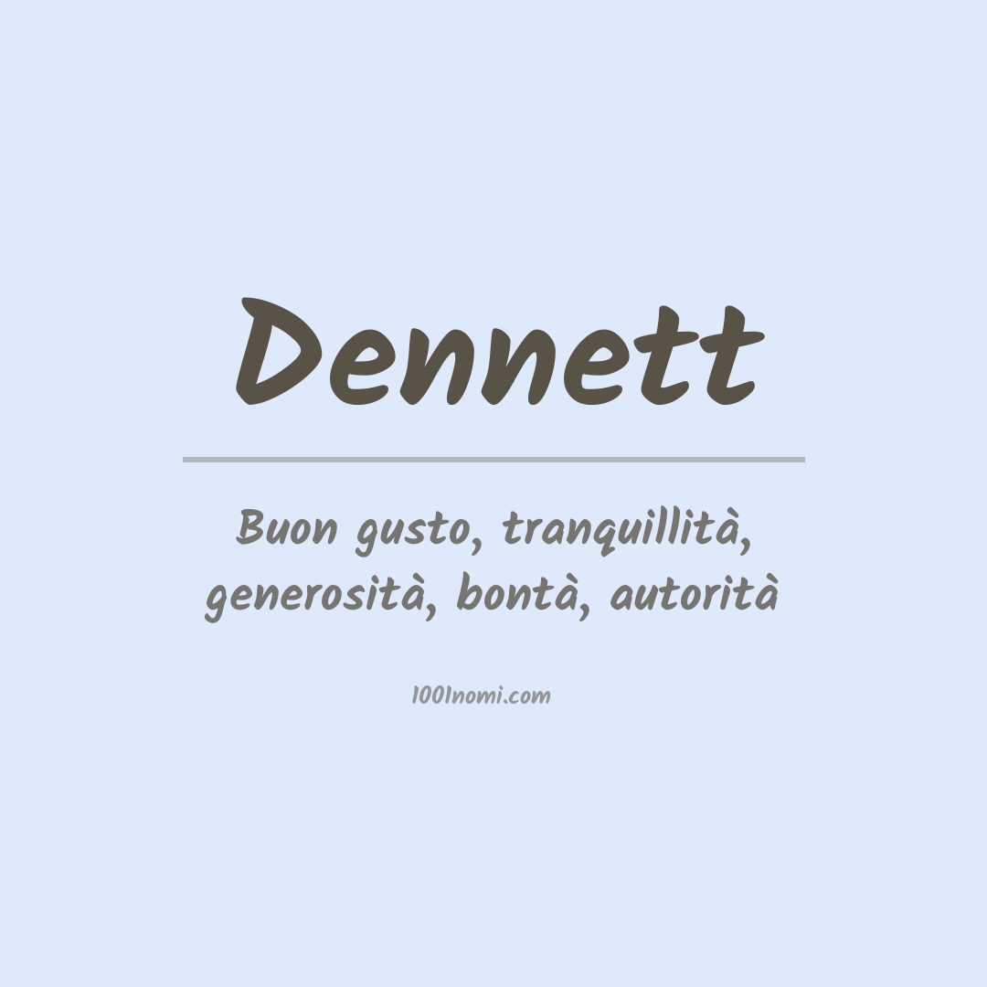 Significato del nome Dennett