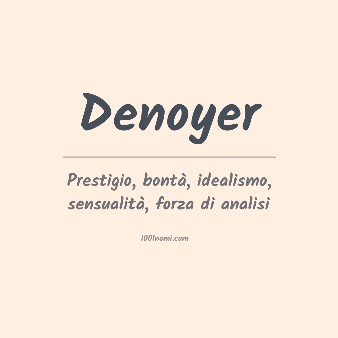 Significato del nome Denoyer