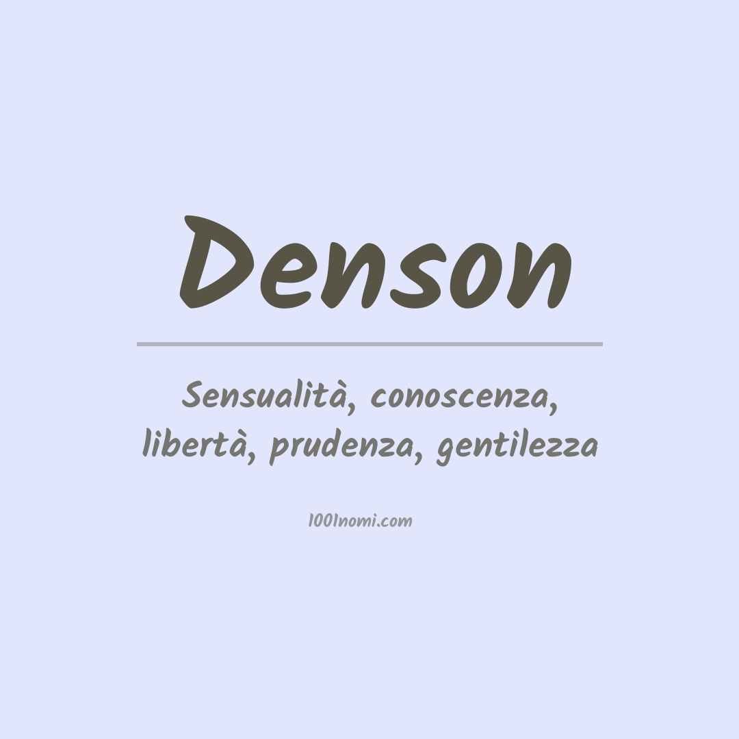 Significato del nome Denson