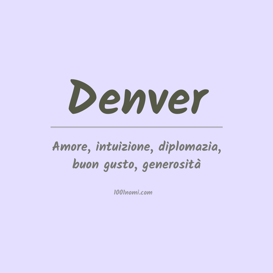 Significato del nome Denver