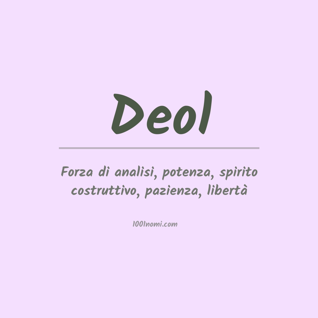 Significato del nome Deol