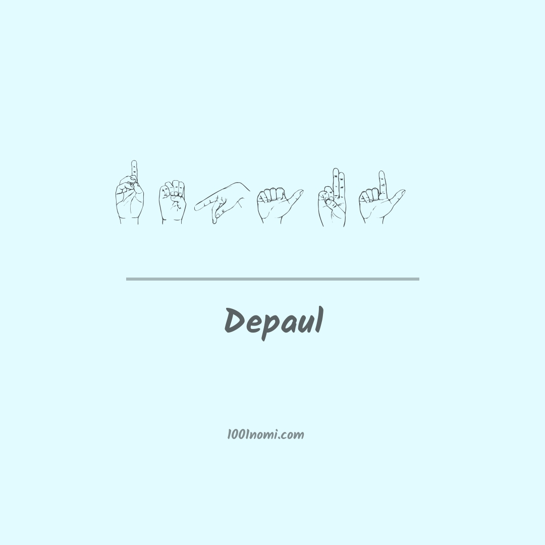 Depaul nella lingua dei segni Depaul nella lingua dei segni