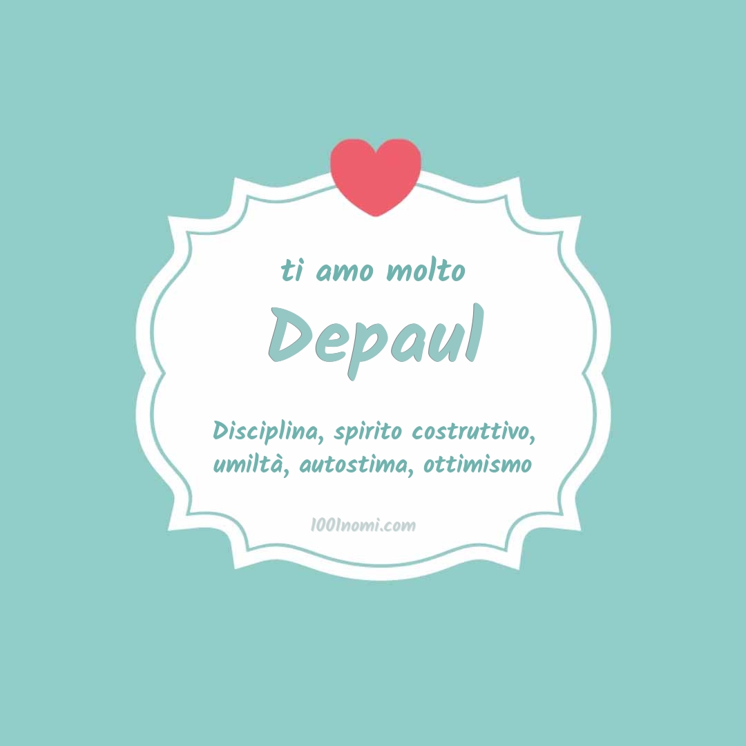 ti amo molto Depaul Ti amo molto Depaul