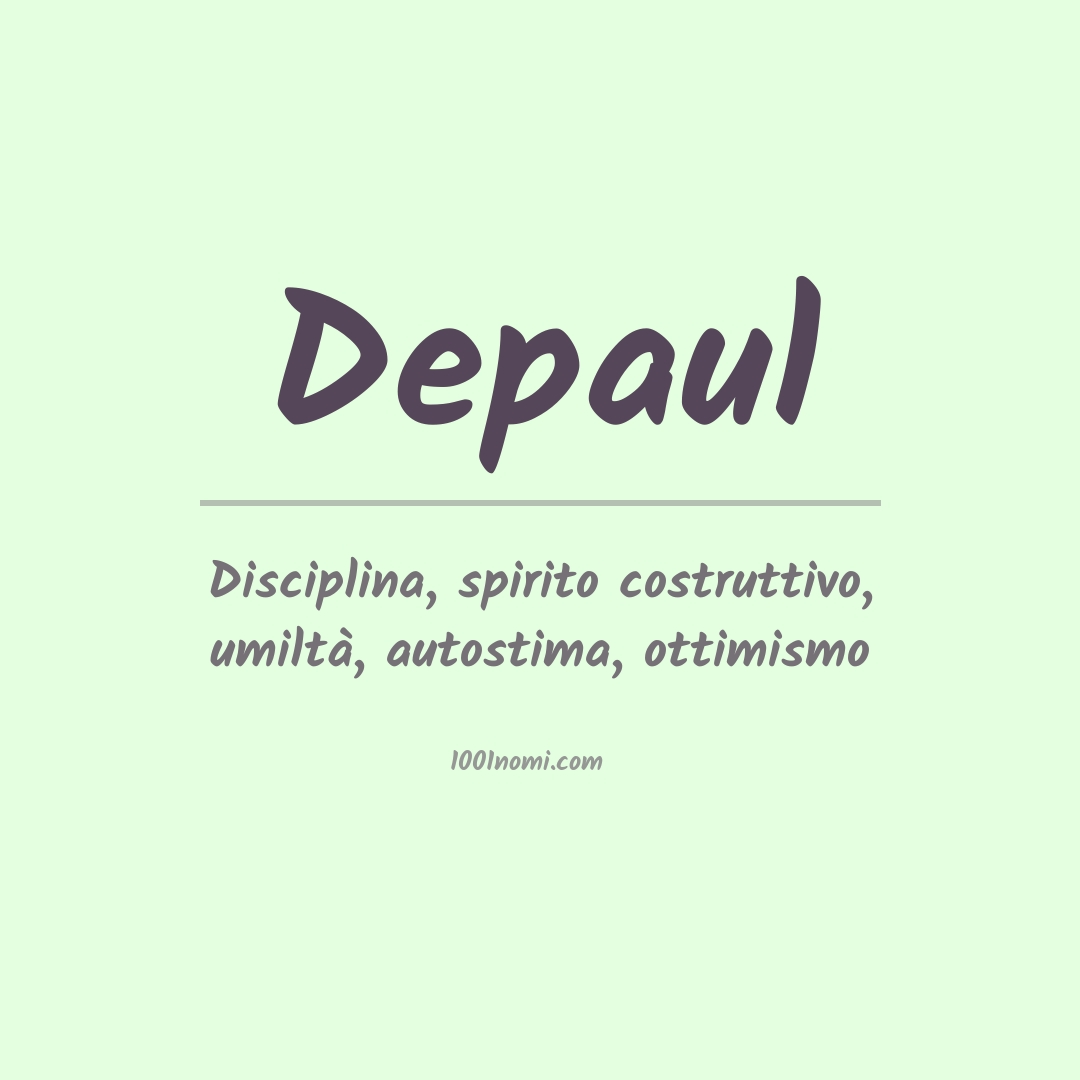 Significato del nome Depaul Significato del nome Depaul