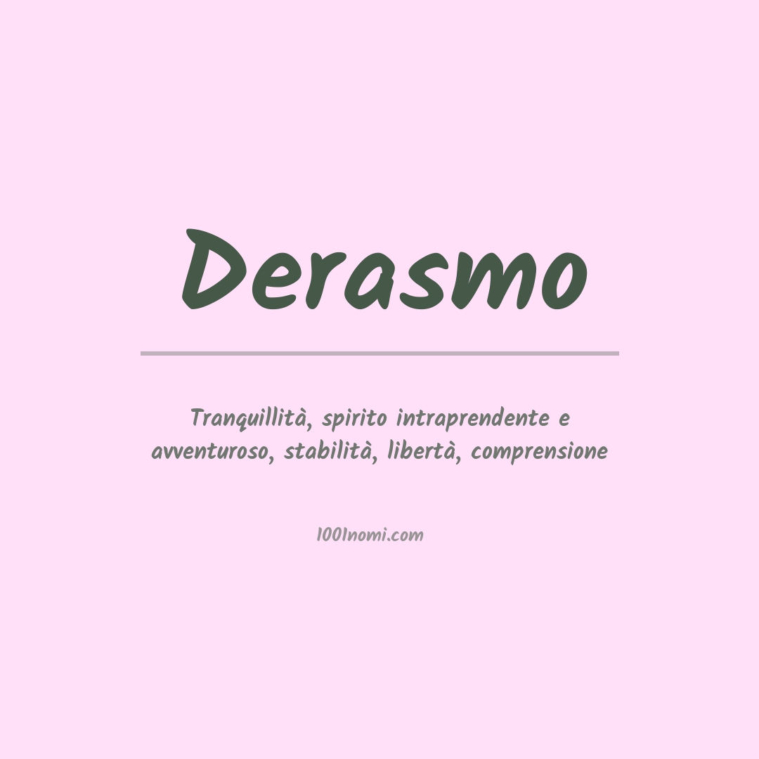 Significato del nome Derasmo