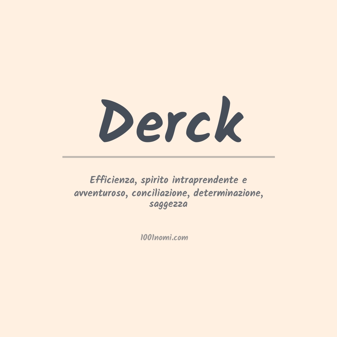 Significato del nome Derck