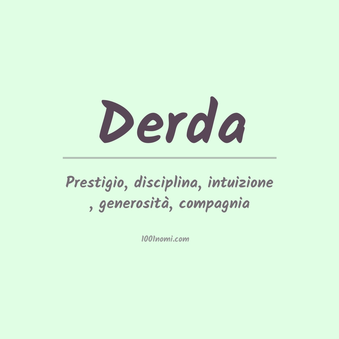 Significato del nome Derda