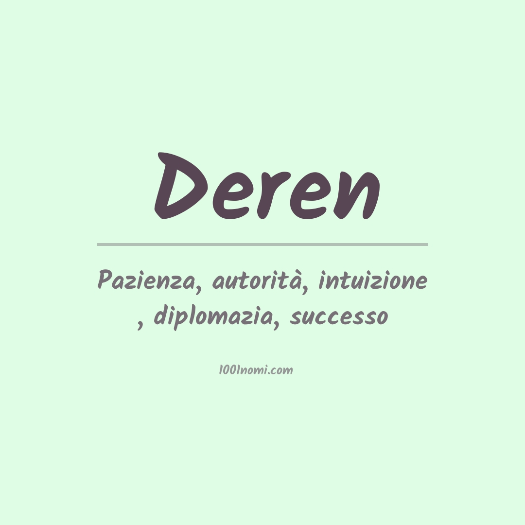 Significato del nome Deren