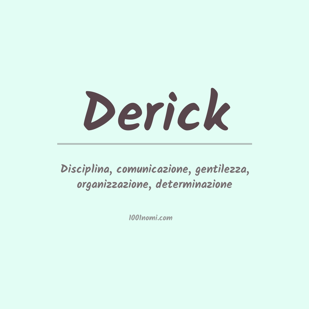 Significato del nome Derick