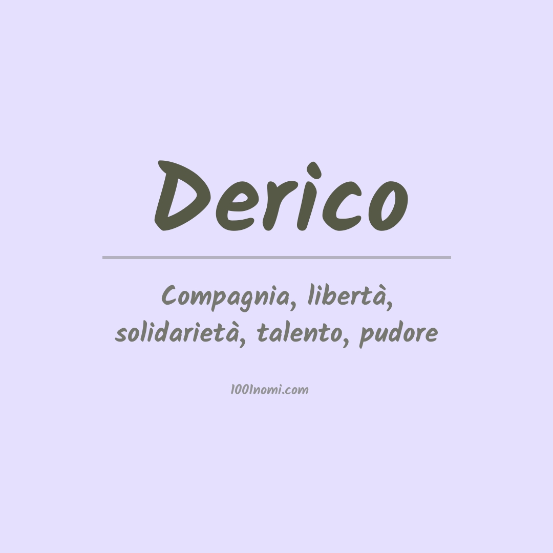 Significato del nome Derico