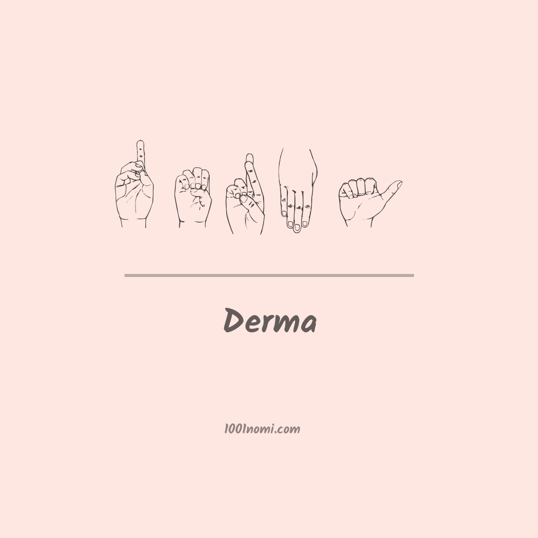 Derma nella lingua dei segni
