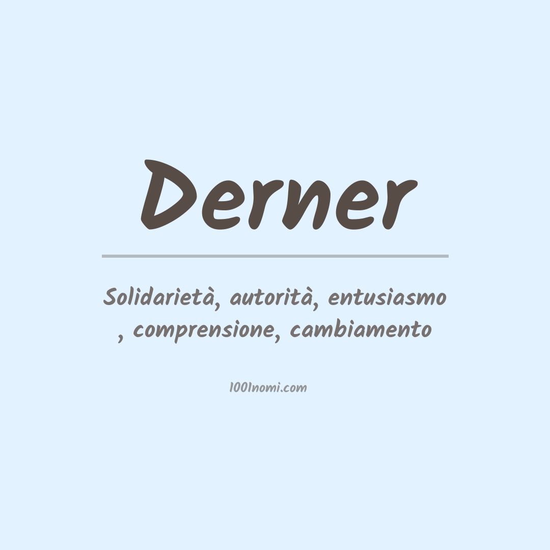 Significato del nome Derner