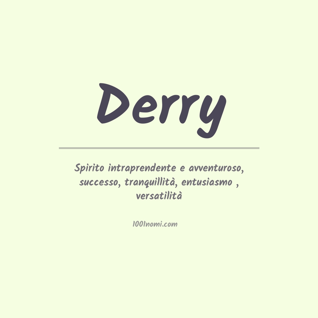 Significato del nome Derry