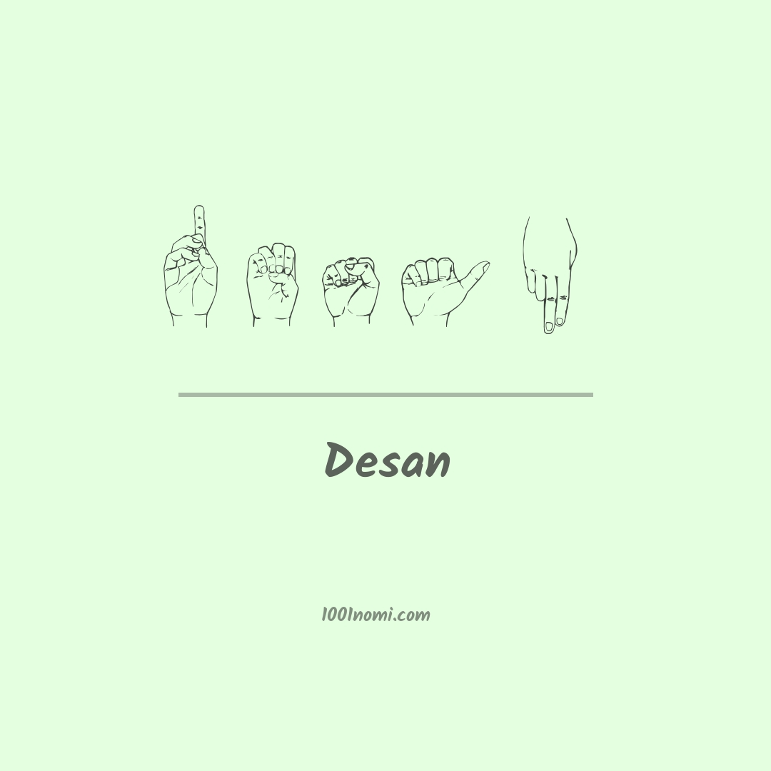 Desan nella lingua dei segni