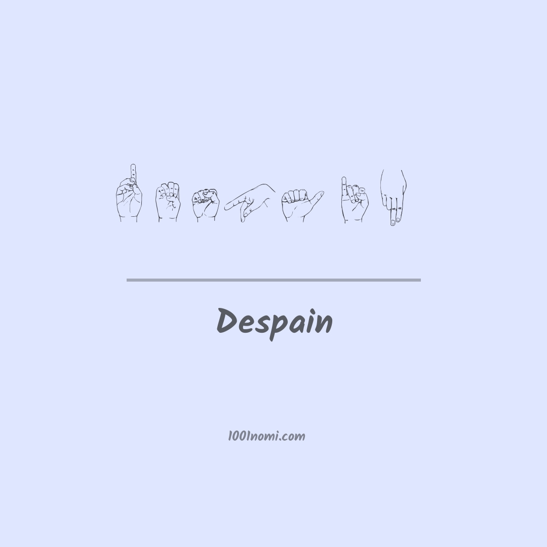 Despain nella lingua dei segni Despain nella lingua dei segni
