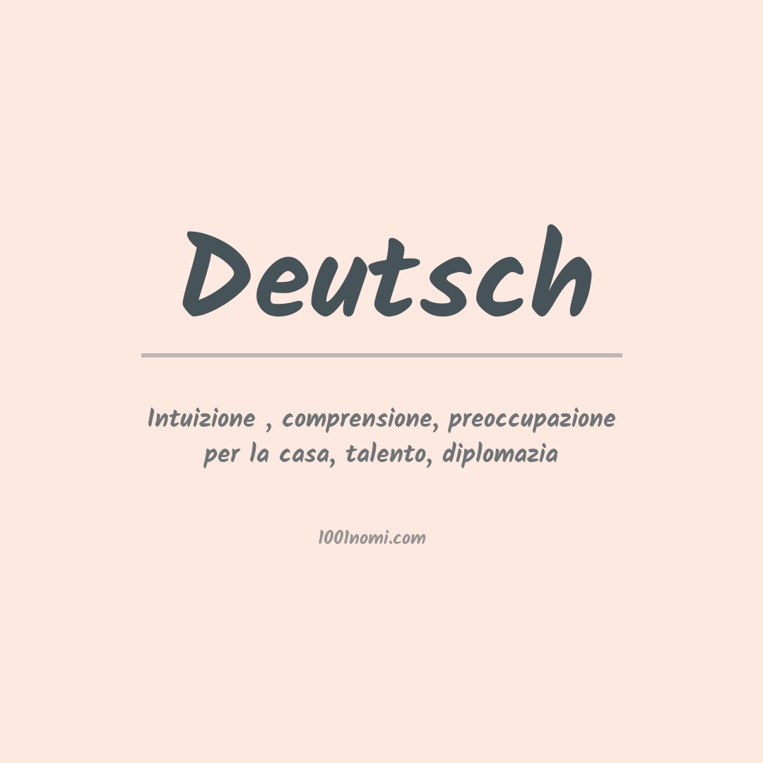 Significato del nome Deutsch