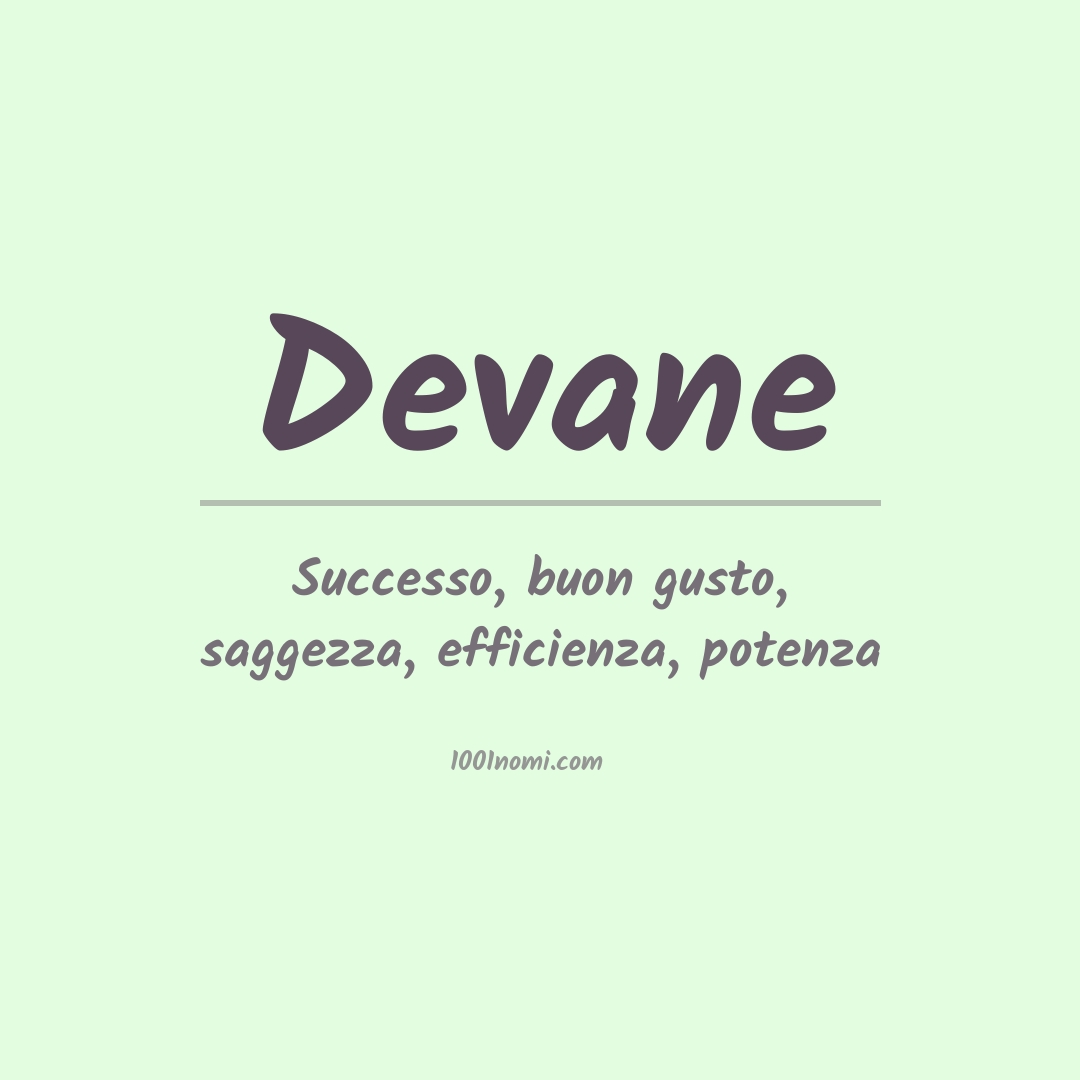 Significato del nome Devane
